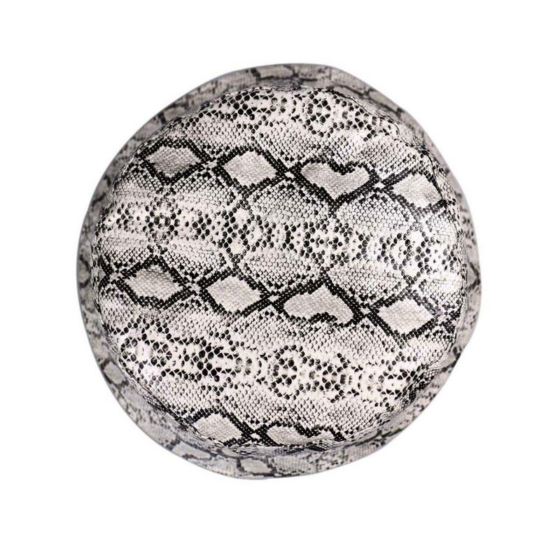 FOXMOTHER naujos mados kasetės gyvatės odos atspaudai, odiniai kibirai, kepurės Žvejo kepurės, kepurės, moterys, moterys