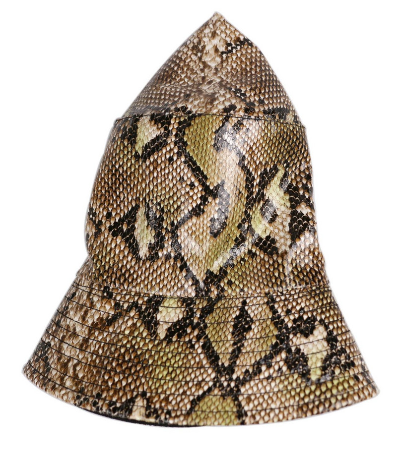 FOXMOTHER naujos mados kasetės gyvatės odos atspaudai, odiniai kibirai, kepurės Žvejo kepurės, kepurės, moterys, moterys