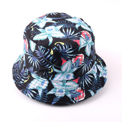 Pălărie cu găleată de vară 2021, cu imprimeu, pălărie de pescar pliabilă pentru femeie, plajă moale, șapcă de soare pentru pescar, bărbat, modă, pălărie cu găleată Panama Soild