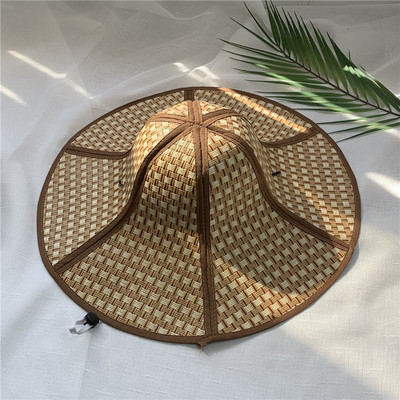 Novi prozračni ženski sklopivi slamnati šešir, modni prijenosni uniseks panama kapa od ratana protiv ultraljubičastog zračenja, muški šeširi sa suncobranom za pecanje