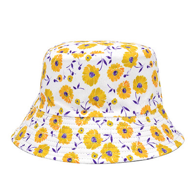 Reverzibilni šeširi s cvjetnim printom za zaštitu od sunca Muškarci Žene Ribarska kapa Pamučna panama modna dvostrana šešira protiv sunca