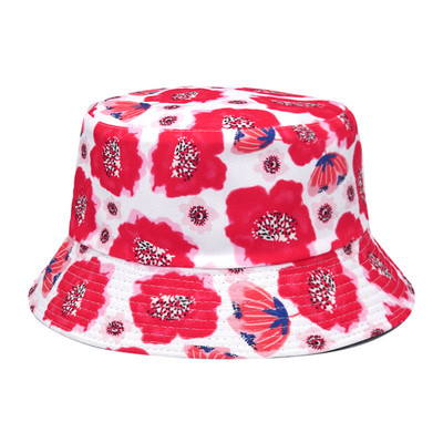 Reverzibilni šeširi s cvjetnim printom za zaštitu od sunca Muškarci Žene Ribarska kapa Pamučna panama modna dvostrana šešira protiv sunca