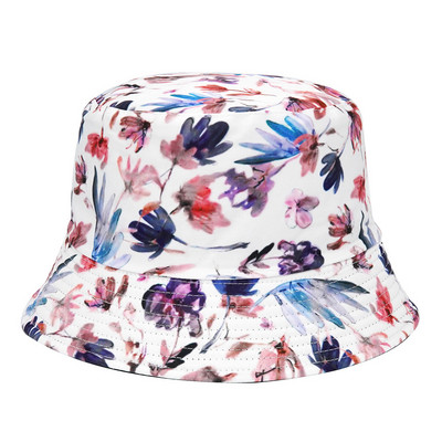 Reverzibilni šeširi s cvjetnim printom za zaštitu od sunca Muškarci Žene Ribarska kapa Pamučna panama modna dvostrana šešira protiv sunca
