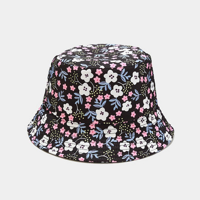 Reverzibilni šeširi s cvjetnim printom za zaštitu od sunca Muškarci Žene Ribarska kapa Pamučna panama modna dvostrana šešira protiv sunca