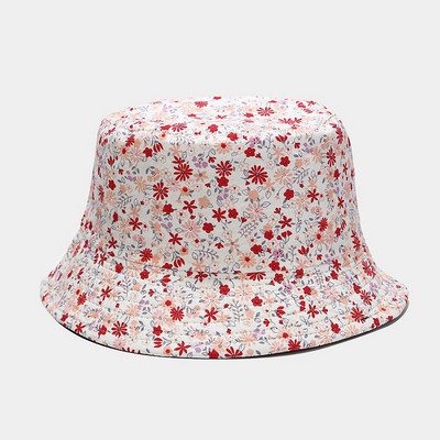 Reverzibilni šeširi s cvjetnim printom za zaštitu od sunca Muškarci Žene Ribarska kapa Pamučna panama modna dvostrana šešira protiv sunca