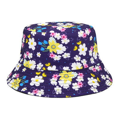 Reverzibilni šeširi s cvjetnim printom za zaštitu od sunca Muškarci Žene Ribarska kapa Pamučna panama modna dvostrana šešira protiv sunca