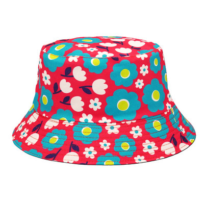 Reverzibilni šeširi s cvjetnim printom za zaštitu od sunca Muškarci Žene Ribarska kapa Pamučna panama modna dvostrana šešira protiv sunca