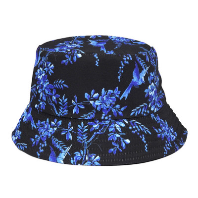Reverzibilni šeširi s cvjetnim printom za zaštitu od sunca Muškarci Žene Ribarska kapa Pamučna panama modna dvostrana šešira protiv sunca