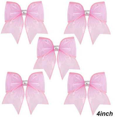 5 vnt. Neperšlampami želė plaukų lankeliai su spaustukais Mieli mergaičių plaukų segtukai, vaikiški blizgantys mazgai, baseino galvos apdangalų priedai