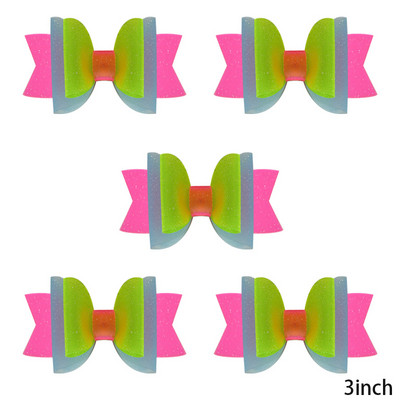 5 vnt. Neperšlampami želė plaukų lankeliai su spaustukais Mieli mergaičių plaukų segtukai, vaikiški blizgantys mazgai, baseino galvos apdangalų priedai