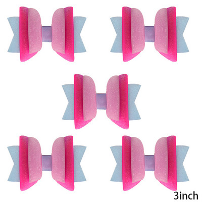 5 vnt. Neperšlampami želė plaukų lankeliai su spaustukais Mieli mergaičių plaukų segtukai, vaikiški blizgantys mazgai, baseino galvos apdangalų priedai
