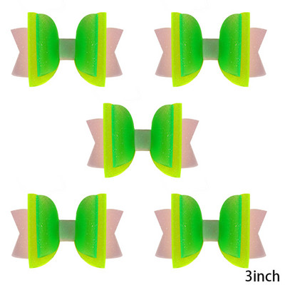 5 vnt. Neperšlampami želė plaukų lankeliai su spaustukais Mieli mergaičių plaukų segtukai, vaikiški blizgantys mazgai, baseino galvos apdangalų priedai