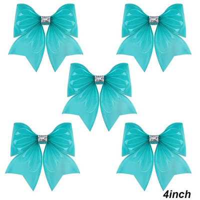 5 vnt. Neperšlampami želė plaukų lankeliai su spaustukais Mieli mergaičių plaukų segtukai, vaikiški blizgantys mazgai, baseino galvos apdangalų priedai