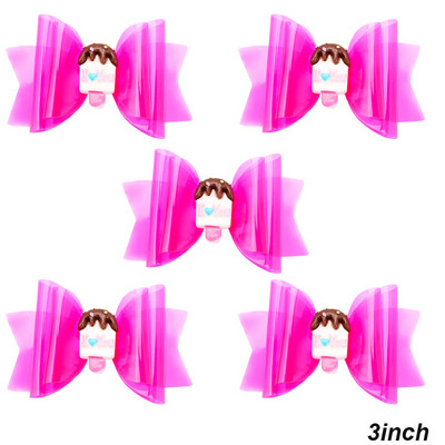 5 vnt. Neperšlampami želė plaukų lankeliai su spaustukais Mieli mergaičių plaukų segtukai, vaikiški blizgantys mazgai, baseino galvos apdangalų priedai