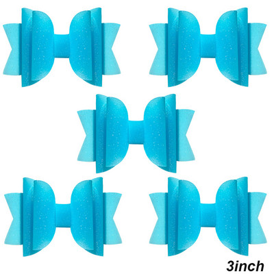 5 vnt. Neperšlampami želė plaukų lankeliai su spaustukais Mieli mergaičių plaukų segtukai, vaikiški blizgantys mazgai, baseino galvos apdangalų priedai