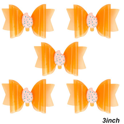 5 vnt. Neperšlampami želė plaukų lankeliai su spaustukais Mieli mergaičių plaukų segtukai, vaikiški blizgantys mazgai, baseino galvos apdangalų priedai