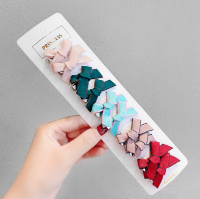 10 TK Trükitud vibu Lastele Barrettes Armsad Tüdrukud Mood Juukseklambrid Peakate Laste Juukseaksessuaarid Mini vibu Juuksenõelad