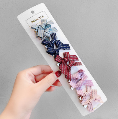 10 TK Trükitud vibu Lastele Barrettes Armsad Tüdrukud Mood Juukseklambrid Peakate Laste Juukseaksessuaarid Mini vibu Juuksenõelad