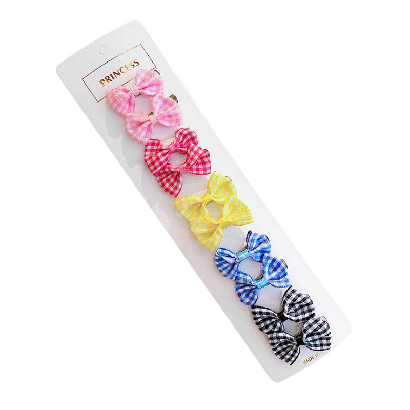 10 TK Trükitud vibu Lastele Barrettes Armsad Tüdrukud Mood Juukseklambrid Peakate Laste Juukseaksessuaarid Mini vibu Juuksenõelad