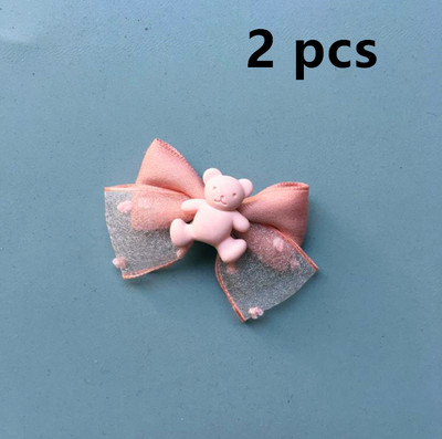 NOVO Baby Mini andmade platnene kopče za kosu s mašnom 2 komada za djecu s malo kose Dodaci za kosu za novorođene djevojčice crtani film Ukosnice B1