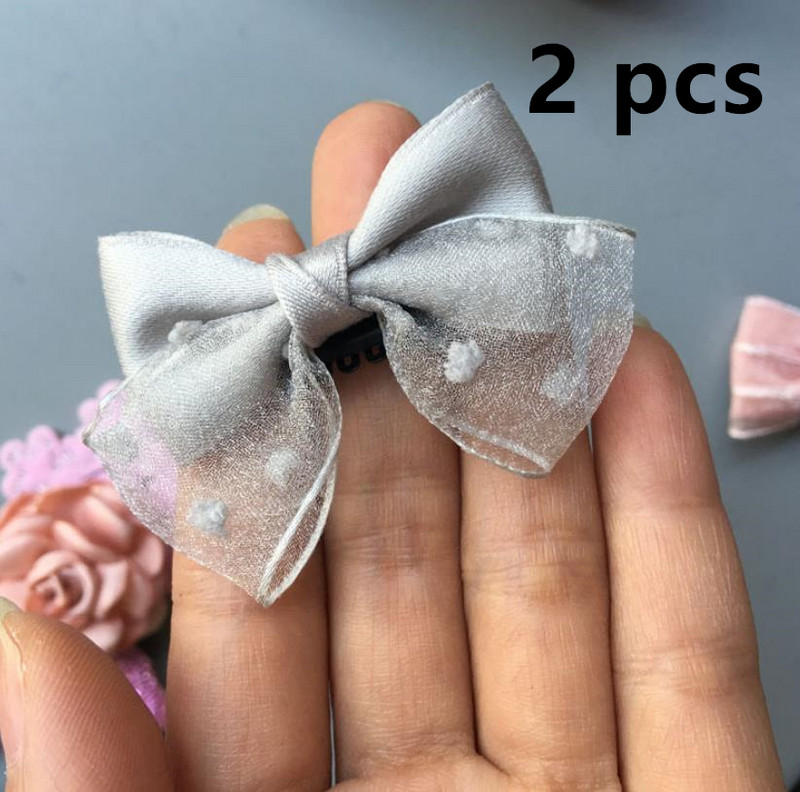 NOVO Baby Mini andmade platnene kopče za kosu s mašnom 2 komada za djecu s malo kose Dodaci za kosu za novorođene djevojčice crtani film Ukosnice B1