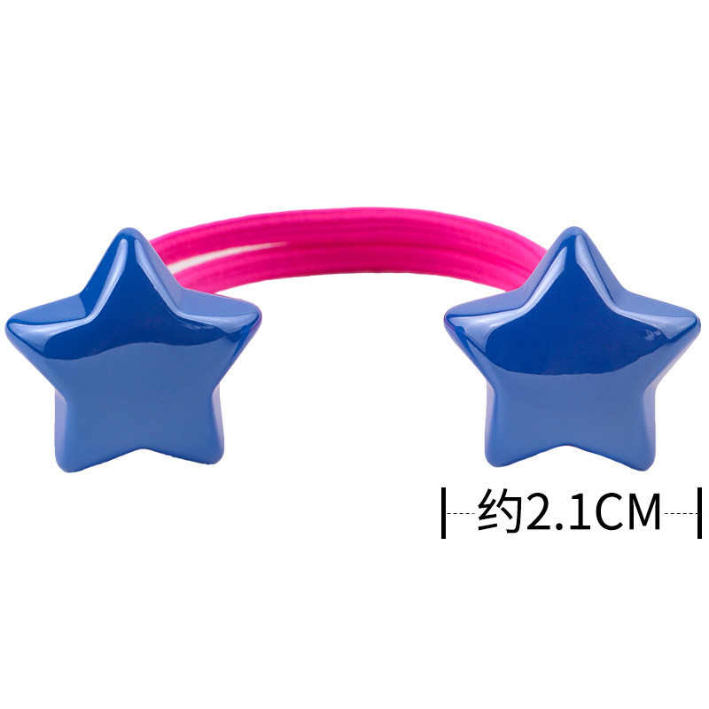 2vnt./vnt Vaikai Mieli animaciniai filmukai Žvaigždės Scrunchies Guminės juostelės Mergaitėms Gražios akrilinės elastinės plaukų juostelės Vaikų plaukų aksesuarai