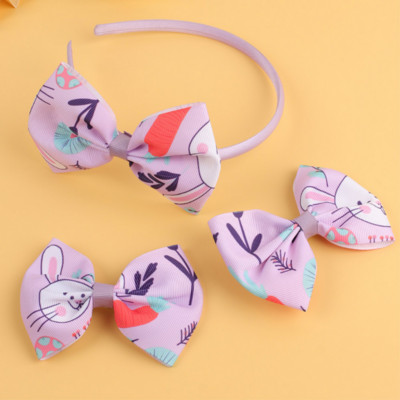 Model de iepure de desene animate fundita de Paște bentițe de păr Seturi de agrafe de păr pentru fetițe bentite agrafe drăguțe pentru copii accesorii de păr