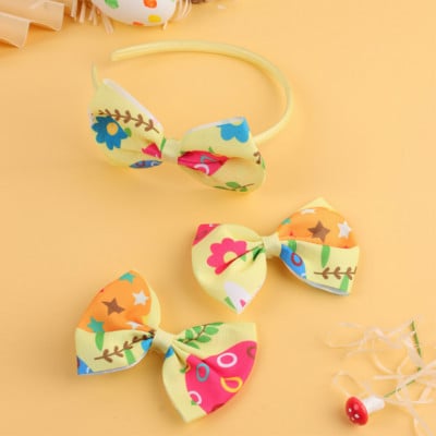 Model de iepure de desene animate fundita de Paște bentițe de păr Seturi de agrafe de păr pentru fetițe bentite agrafe drăguțe pentru copii accesorii de păr