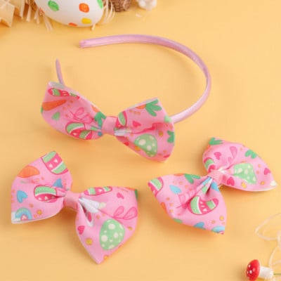 Model de iepure de desene animate fundita de Paște bentițe de păr Seturi de agrafe de păr pentru fetițe bentite agrafe drăguțe pentru copii accesorii de păr
