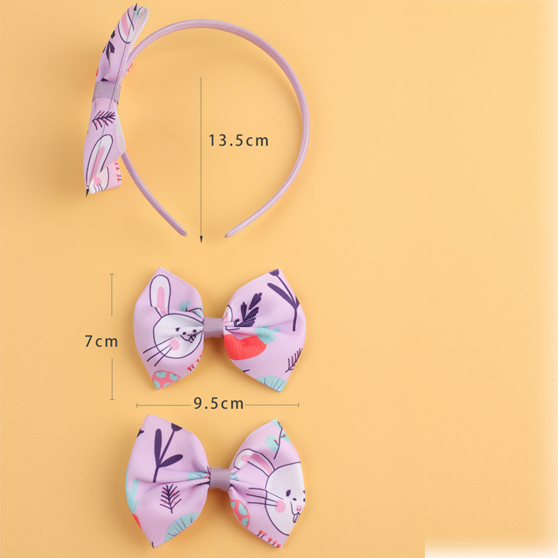 Model de iepure de desene animate fundita de Paște bentițe de păr Seturi de agrafe de păr pentru fetițe bentite agrafe drăguțe pentru copii accesorii de păr