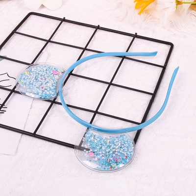 Prozirna traka za glavu s medvjeđim ušima Živi pijesak Party Obruč za kosu Mačje uho Slatke šarene šljokice Trake za kosu Dodatak za kosu princeze za djevojčice