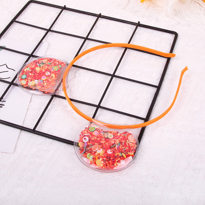 Prozirna traka za glavu s medvjeđim ušima Živi pijesak Party Obruč za kosu Mačje uho Slatke šarene šljokice Trake za kosu Dodatak za kosu princeze za djevojčice