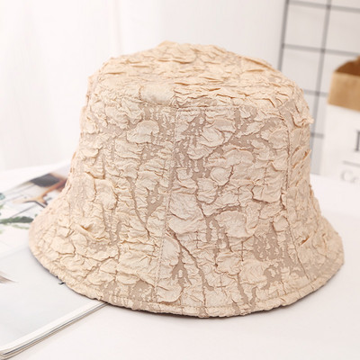 Moda femei, vară, toamnă, pliabil, dantelă, pălărie cu găleată pentru femei, culoare solidă, hip hop, cu boruri largi, plajă, cu protecție solară, șapcă pescar