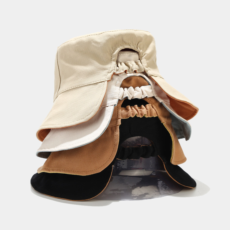 2022 m. Nauja vasara Nauja medvilnė, kvėpuojanti dideliais kraštais, vienspalvė madinga moteriška kepurė lauke, reguliuojama žvejo kepurė nuo saulės