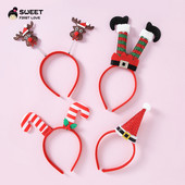 Slatke božićne trake za glavu za Noć vještica za djevojčice Ručno izrađeni jelenji šešir Mekana traka za kosu Dječji obruč za kosu Dodaci za kosu