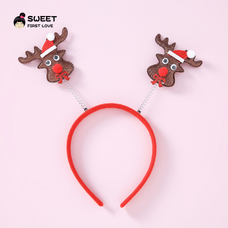 Slatke božićne trake za glavu za Noć vještica za djevojčice Ručno izrađeni jelenji šešir Mekana traka za kosu Dječji obruč za kosu Dodaci za kosu