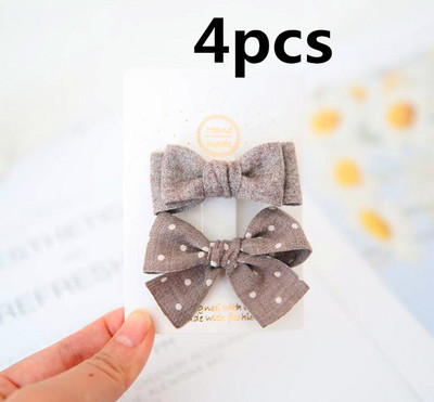 4 tk/komplekt Korea laste juuksenõelad tüdrukutele Sweet Bowknot juukseklambrid Barrettes Princess Boutique Käsitsi valmistatud peakatted Juuste aksessuaarid