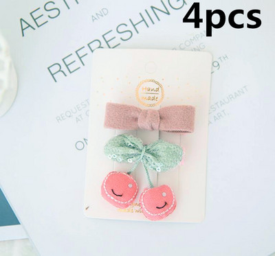 4 tk/komplekt Korea laste juuksenõelad tüdrukutele Sweet Bowknot juukseklambrid Barrettes Princess Boutique Käsitsi valmistatud peakatted Juuste aksessuaarid