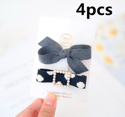 4 tk/komplekt Korea laste juuksenõelad tüdrukutele Sweet Bowknot juukseklambrid Barrettes Princess Boutique Käsitsi valmistatud peakatted Juuste aksessuaarid