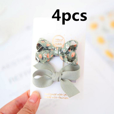 4 tk/komplekt Korea laste juuksenõelad tüdrukutele Sweet Bowknot juukseklambrid Barrettes Princess Boutique Käsitsi valmistatud peakatted Juuste aksessuaarid