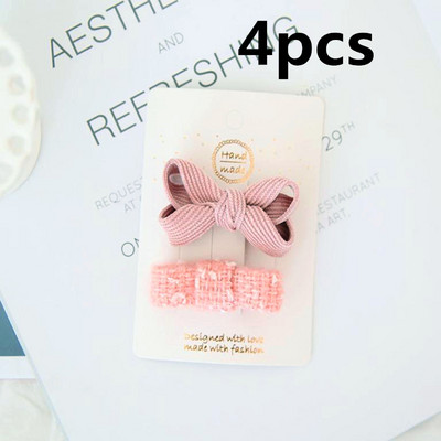 4 tk/komplekt Korea laste juuksenõelad tüdrukutele Sweet Bowknot juukseklambrid Barrettes Princess Boutique Käsitsi valmistatud peakatted Juuste aksessuaarid