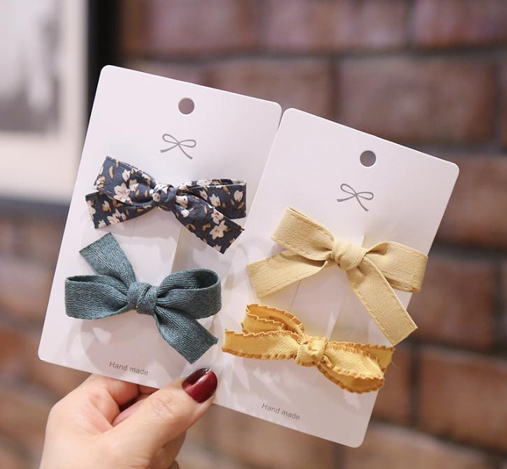 4 tk/komplekt Korea laste juuksenõelad tüdrukutele Sweet Bowknot juukseklambrid Barrettes Princess Boutique Käsitsi valmistatud peakatted Juuste aksessuaarid