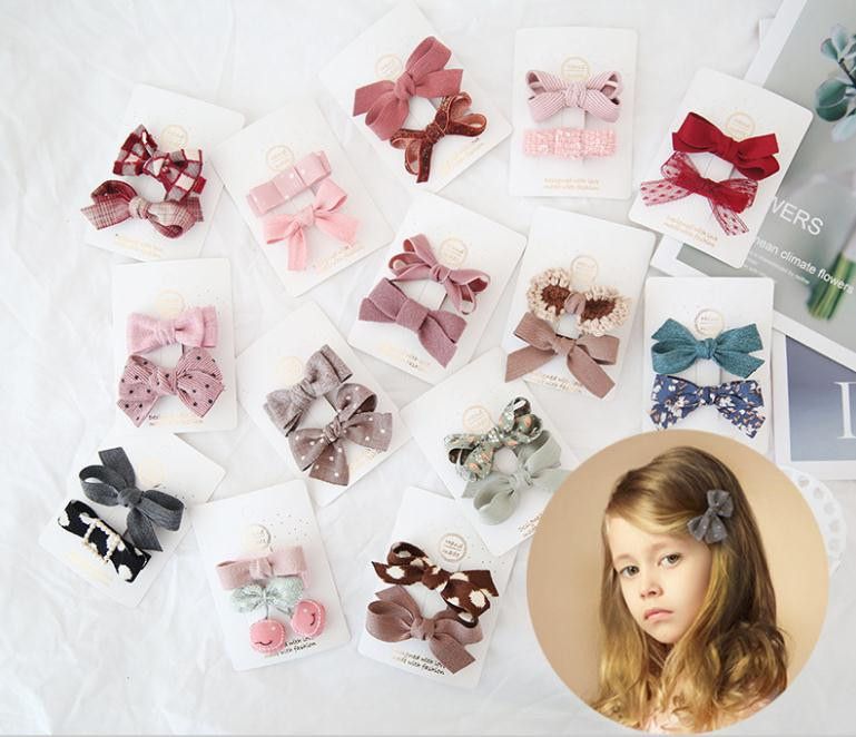 4 tk/komplekt Korea laste juuksenõelad tüdrukutele Sweet Bowknot juukseklambrid Barrettes Princess Boutique Käsitsi valmistatud peakatted Juuste aksessuaarid