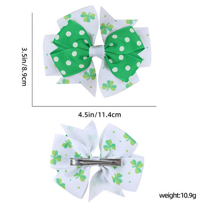 ncmama Mašnice za kosu za djevojčice za djevojčice Mašne s otisnutim crtanim crtama djeteline Ukosnice za kosu Dodaci za djevojke Dekoracija pokrivala za glavu
