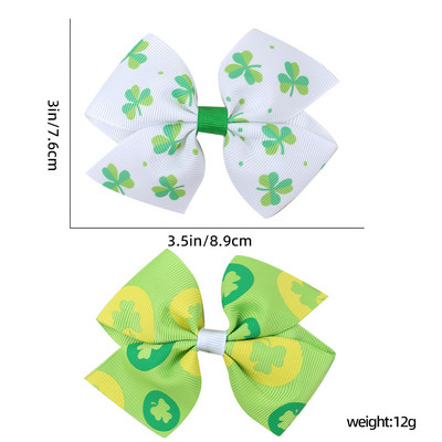 ncmama Mašnice za kosu za djevojčice za djevojčice Mašne s otisnutim crtanim crtama djeteline Ukosnice za kosu Dodaci za djevojke Dekoracija pokrivala za glavu