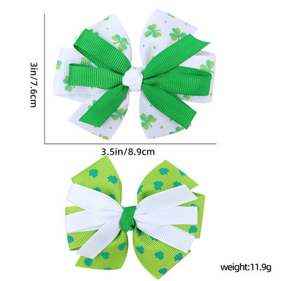 ncmama Mašnice za kosu za djevojčice za djevojčice Mašne s otisnutim crtanim crtama djeteline Ukosnice za kosu Dodaci za djevojke Dekoracija pokrivala za glavu