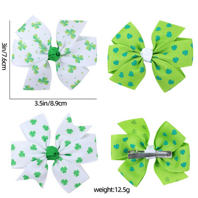 ncmama Mašnice za kosu za djevojčice za djevojčice Mašne s otisnutim crtanim crtama djeteline Ukosnice za kosu Dodaci za djevojke Dekoracija pokrivala za glavu