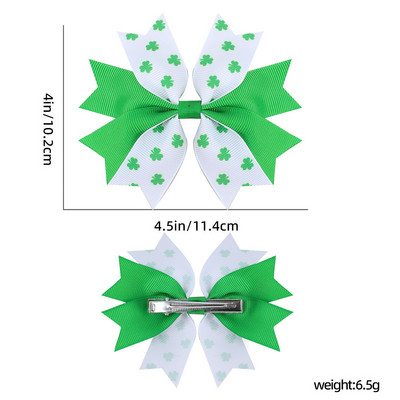 ncmama Mašnice za kosu za djevojčice za djevojčice Mašne s otisnutim crtanim crtama djeteline Ukosnice za kosu Dodaci za djevojke Dekoracija pokrivala za glavu