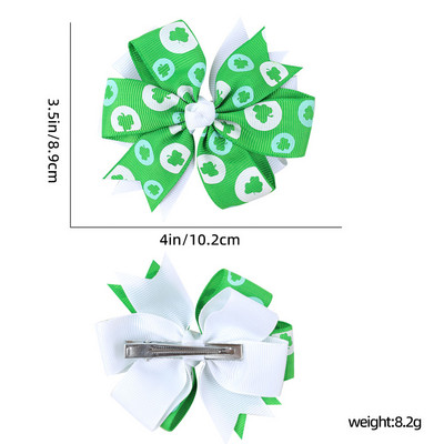 ncmama Mašnice za kosu za djevojčice za djevojčice Mašne s otisnutim crtanim crtama djeteline Ukosnice za kosu Dodaci za djevojke Dekoracija pokrivala za glavu