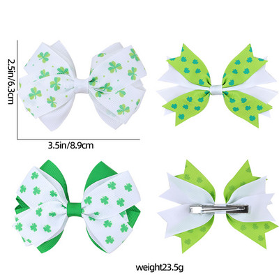 ncmama Mašnice za kosu za djevojčice za djevojčice Mašne s otisnutim crtanim crtama djeteline Ukosnice za kosu Dodaci za djevojke Dekoracija pokrivala za glavu